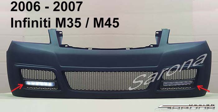 Custom Infiniti M45  Sedan Front Bumper (2006 - 2007) - $550.00 (Part #IF-014-FB)